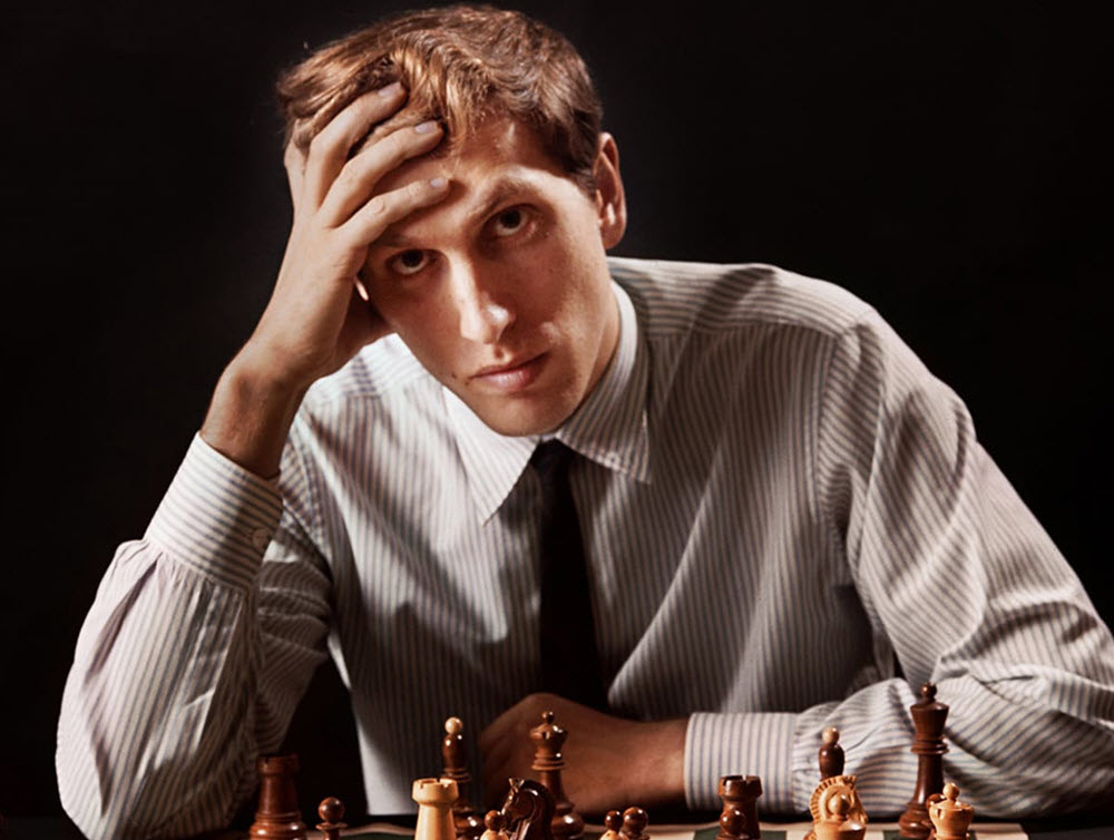 Bobby Fischer and his Dubrovnik chess set 