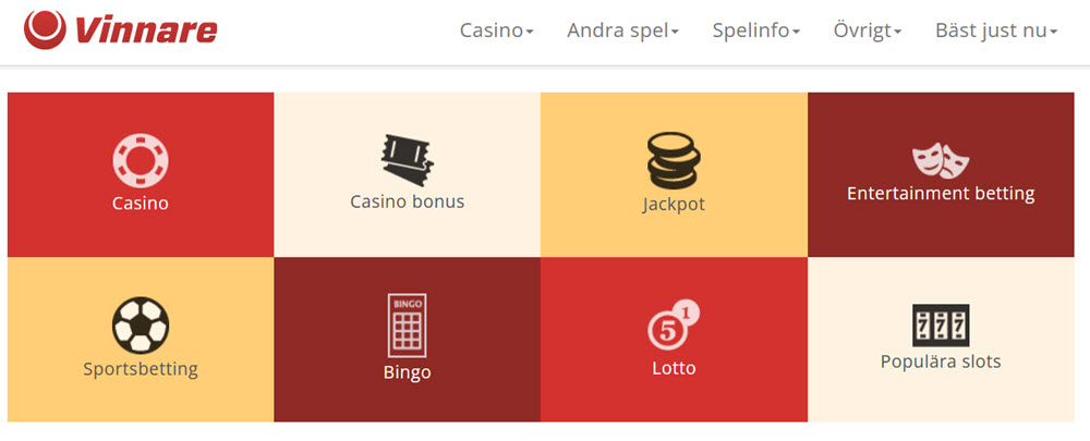 vinnare.se - Sveriges bästa kasino portal